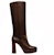 (W) BALLY But Tinggi 'Kulit Fesyen Coklat' 6239451