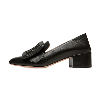 (W) BALLY Janelle 'Black Buckle Mid-Heel'