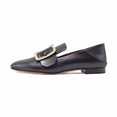 (W) BALLY Janelle 'Black Casual Leather Loafer'