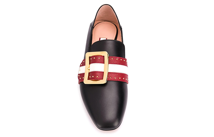 Shop (W) BALLY Janelle Mocasín 'Negro Blanco Rojo' 6228191