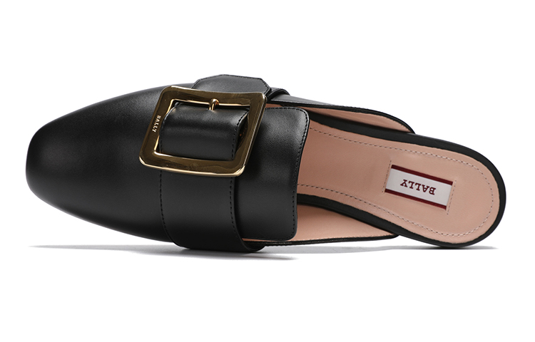 (W) BALLY Janesse 450 'Simple Casual Black Leather Pointed Fashion Slide' 圖 3