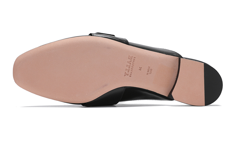 (W) BALLY Janesse 450 'Simple Casual Black Leather Pointed Fashion Slide' 圖 4