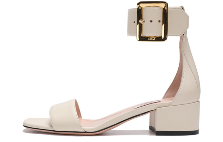(Women) BALLY Janise 'Buckle Chunky Heel Sport Sandal White' 6231166