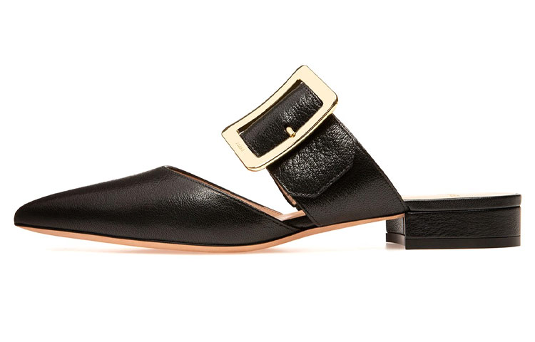 (W) BALLY Jemina Flat 'Black Leather'