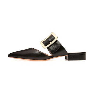 (W) BALLY Jemina Flat 'Black Leather'