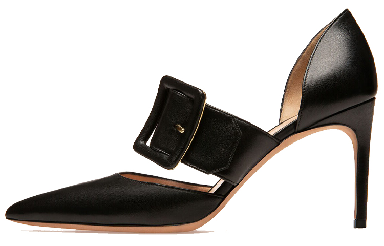 (W) BALLY Jessye 'Black Leather High Heels'