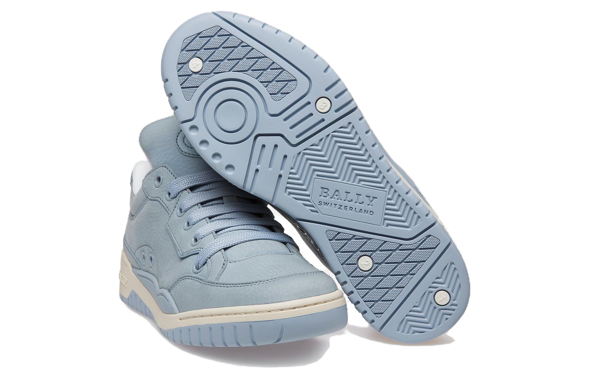 Shop (W) BALLY Kiro 蓝色皮革低帮鞋 6303433