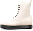 Buy BALLY 保暖包裹性系帶皮革短靴 女款 白色
