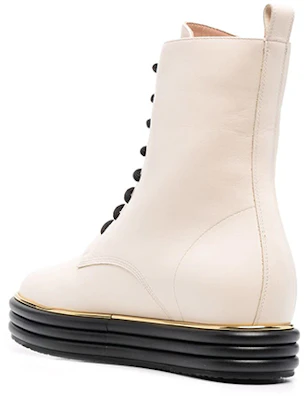 BALLY 保暖包裹性系帶皮革短靴 女款 白色 Lookbook BALLY 保暖包裹性系帶皮革短靴 女款 白色