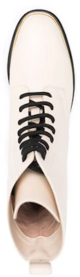 BALLY 保暖包裹性系帶皮革短靴 女款 白色 Shop BALLY 保暖包裹性系帶皮革短靴 女款 白色