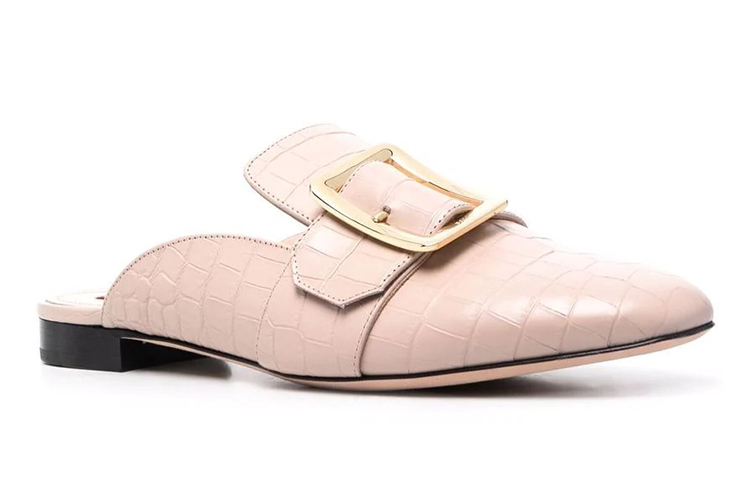 (W) BALLY Leather Buckle 'Fashion Versatile Pink Flats' 圖 2