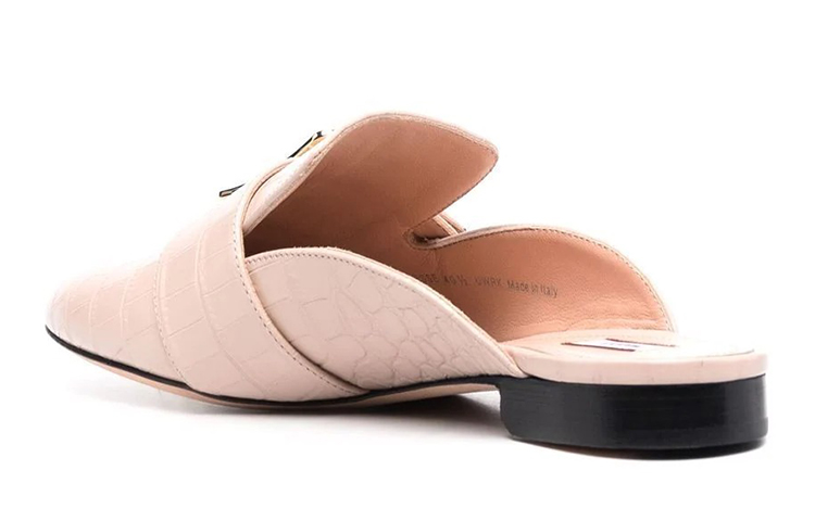 (W) BALLY Leather Buckle 'Fashion Versatile Pink Flats' 圖 3