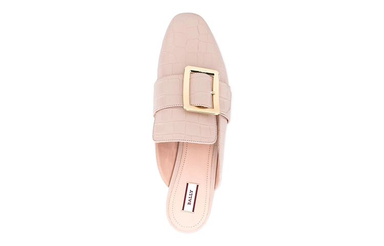 (W) BALLY Leather Buckle 'Fashion Versatile Pink Flats' 圖 4