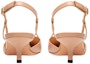 Shop (W) BALLY Sandal Fesyen Pink Kulit dengan Gesper Bertumit Tinggi 6300087