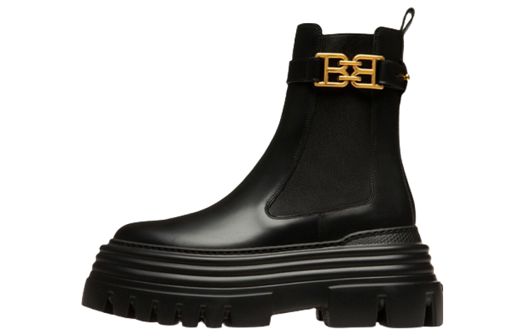 (Women) BALLY Leather Chelsea Boot 'Metal Trim - Black' 6301407