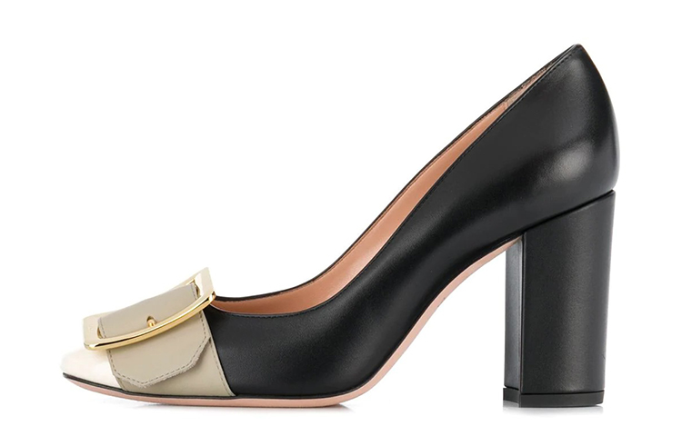 (Women) BALLY Leather Chunky Heel 'Black' 6235110