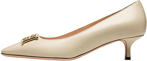 (Women) BALLY Leather Fashion Slip-On 'Beige Kitten Heel' 6301719 (Women) BALLY Leather Fashion Slip-On 'Beige Kitten Heel' 6301719