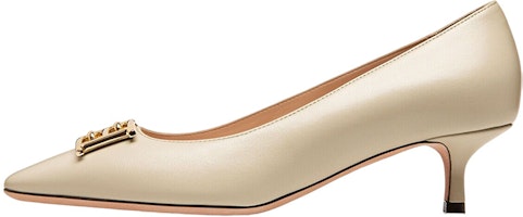 (Women) BALLY Leather Fashion Slip-On 'Beige Kitten Heel' 6301719 (Women) BALLY Leather Fashion Slip-On 'Beige Kitten Heel' 6301719