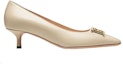 Order (W) BALLY Kasut Kulit Slip-On 'Beige Kitten Heel' 6301719