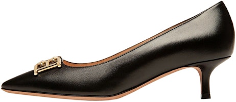 (Women) BALLY Leather Fashion Slip-On 'Black Kitten Heel' 6301720 (Women) BALLY Leather Fashion Slip-On 'Black Kitten Heel' 6301720