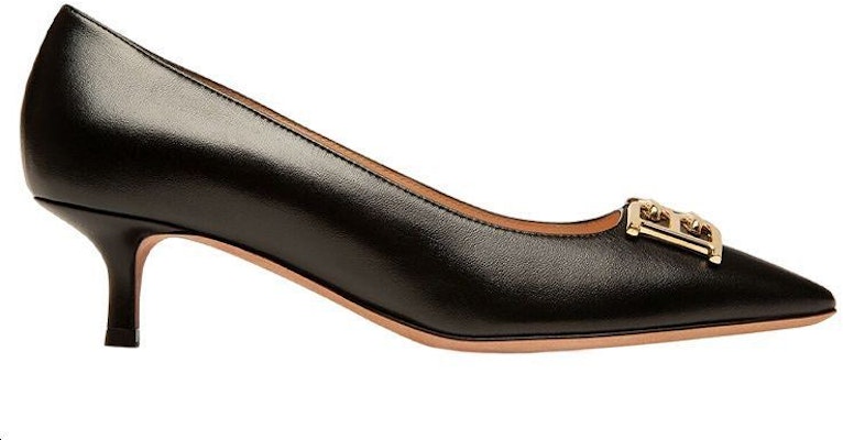 (Women) BALLY Leather Fashion Slip-On 'Black Kitten Heel' 6301720 Order (Women) BALLY Leather Fashion Slip-On 'Black Kitten Heel' 6301720