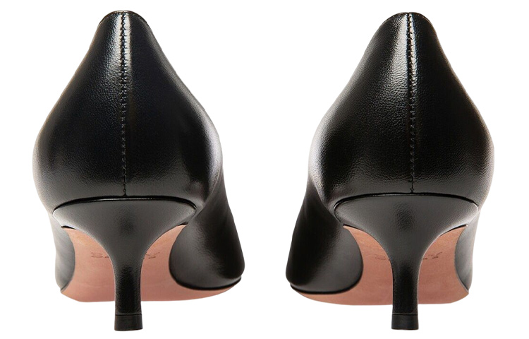 Shop (W) BALLY Zapatos de Cuero Estilo Slip-On 'Tacón Negro de Gatito' 6301720