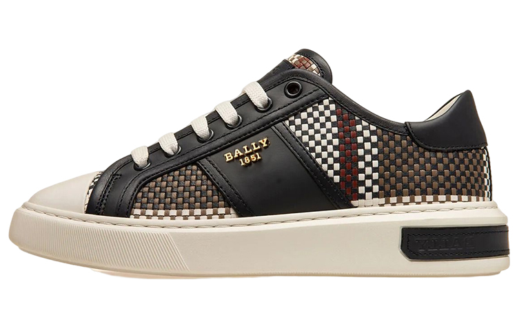 Buy (W) BALLY 棕白色皮革时尚运动鞋 6300539