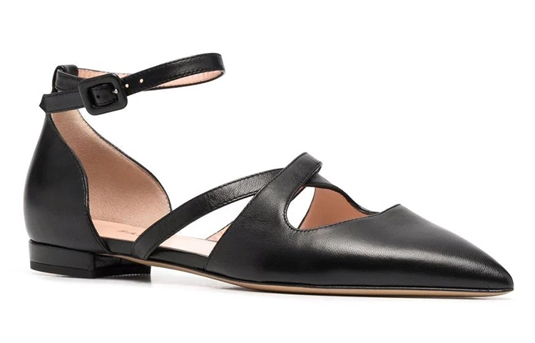 Order BALLY巴利 鏤空皮革平底鞋 女款 黑色