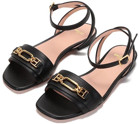 (Women) BALLY Leather Flat Sandal 'Black' 6238180 Lookbook (Women) BALLY Leather Flat Sandal 'Black' 6238180