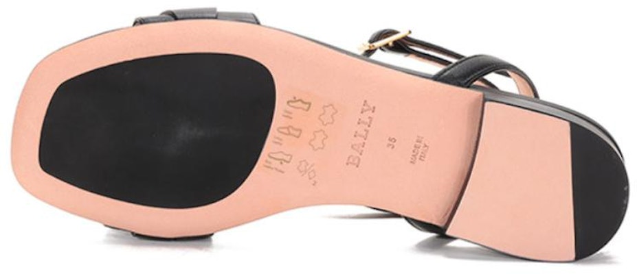 (Women) BALLY Leather Flat Sandal 'Black' 6238180 Details for (Women) BALLY Leather Flat Sandal 'Black' 6238180