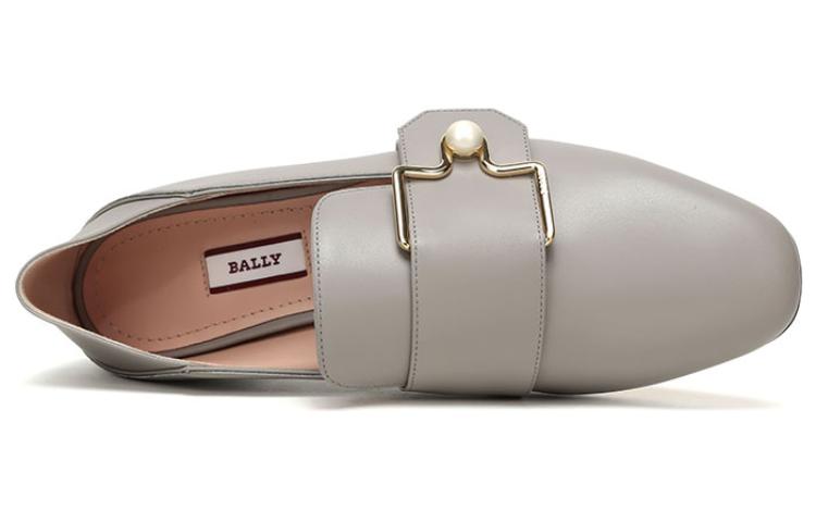 (W) BALLY Leather Flats 'Grey Pearl Buckle' 圖 5