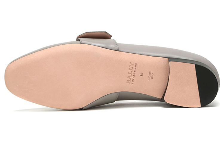 (W) BALLY Leather Flats 'Grey Pearl Buckle' 圖 6