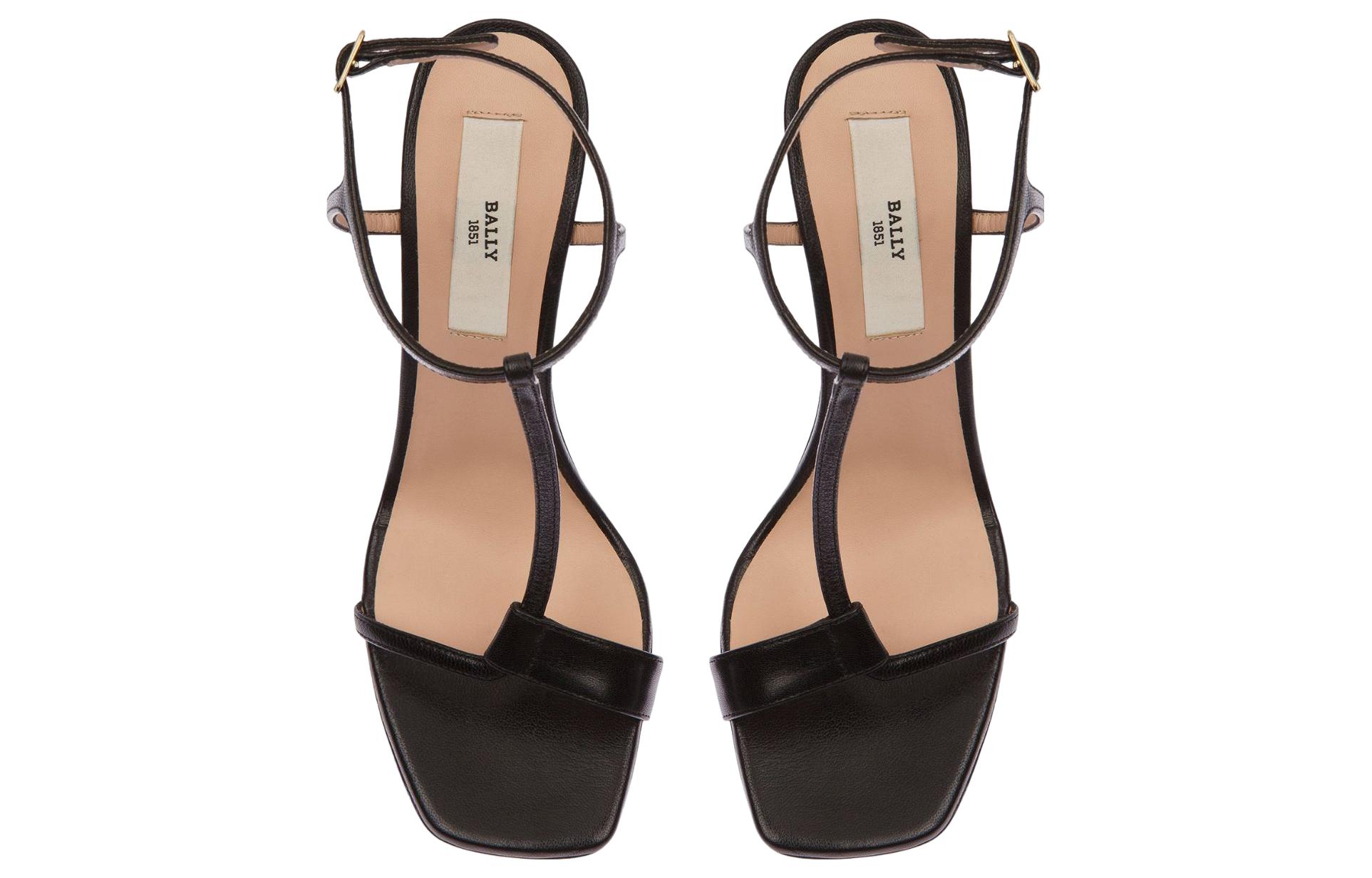 Lookbook (W) BALLY Sandalias Tacón Alto de Cuero con Hebilla 'Moda Negra' 6303040