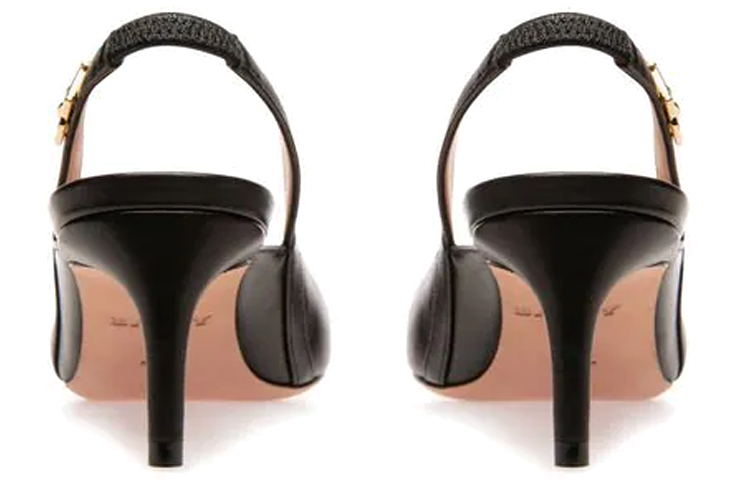 (W) BALLY Leather High-Heeled Mule 'Black' 圖 4