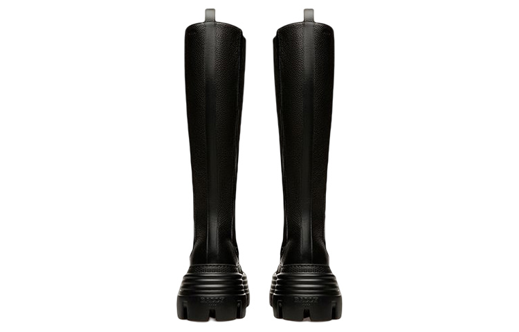 Shop (W) 발리 블랙 패션 가죽 하이탑 첼시 부츠 6301645