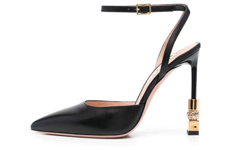 Buy (Women) BALLY Leather High Heels 'Crystal Embellishment - Black' 6304040