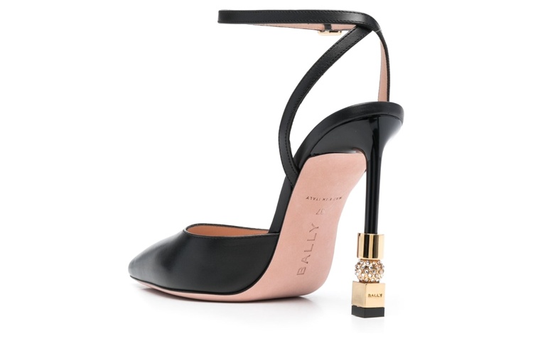 (W) BALLY Leather High Heels 'Crystal Embellishment - Black' 圖 3