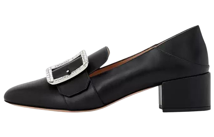 (Women) BALLY Leather High Heels 'Fashion Slip-On Black' 6231114
