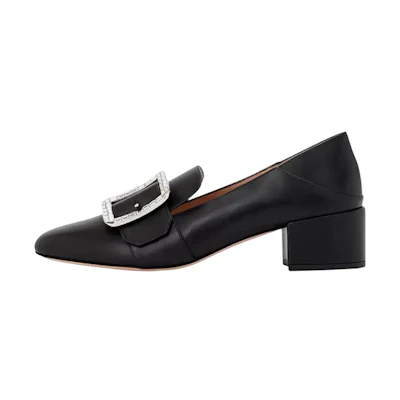 (W) BALLY Leather High Heels 'Fashion Slip-On Black'
