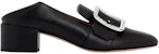 (W) BALLY Kulit Tumit Tinggi 'Slip-On Fesyen Hitam' 6231114