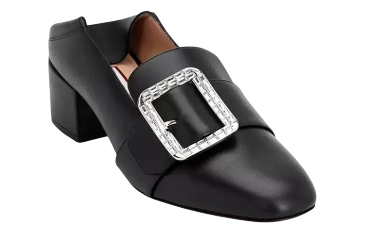 Lookbook (W) BALLY Kulit Tumit Tinggi 'Slip-On Fesyen Hitam' 6231114