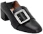 (W) BALLY Kulit Tumit Tinggi 'Slip-On Fesyen Hitam' 6231114