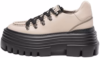 (Women) BALLY Leather Lace-Up Platform 'Ghost White' 6301916 (Women) BALLY Leather Lace-Up Platform 'Ghost White' 6301916