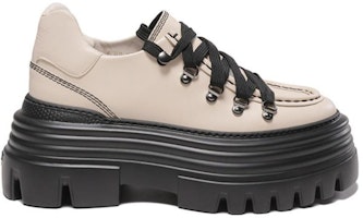 (W) BALLY皮革系带厚底鞋‘幽灵白’ 6301916 Order (W) BALLY皮革系带厚底鞋‘幽灵白’ 6301916