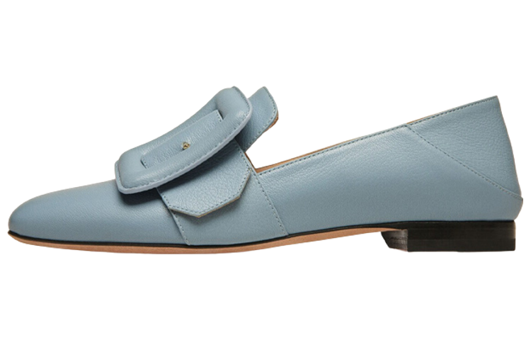 Buy BALLY巴利 皮革 套穿 時尚 樂福鞋 女款 藍色