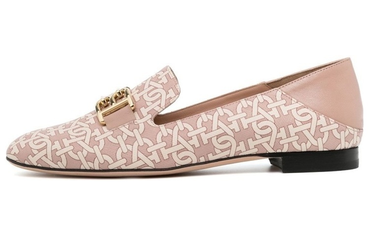 (W) BALLY Leather Loafers 'Pink Fashion'