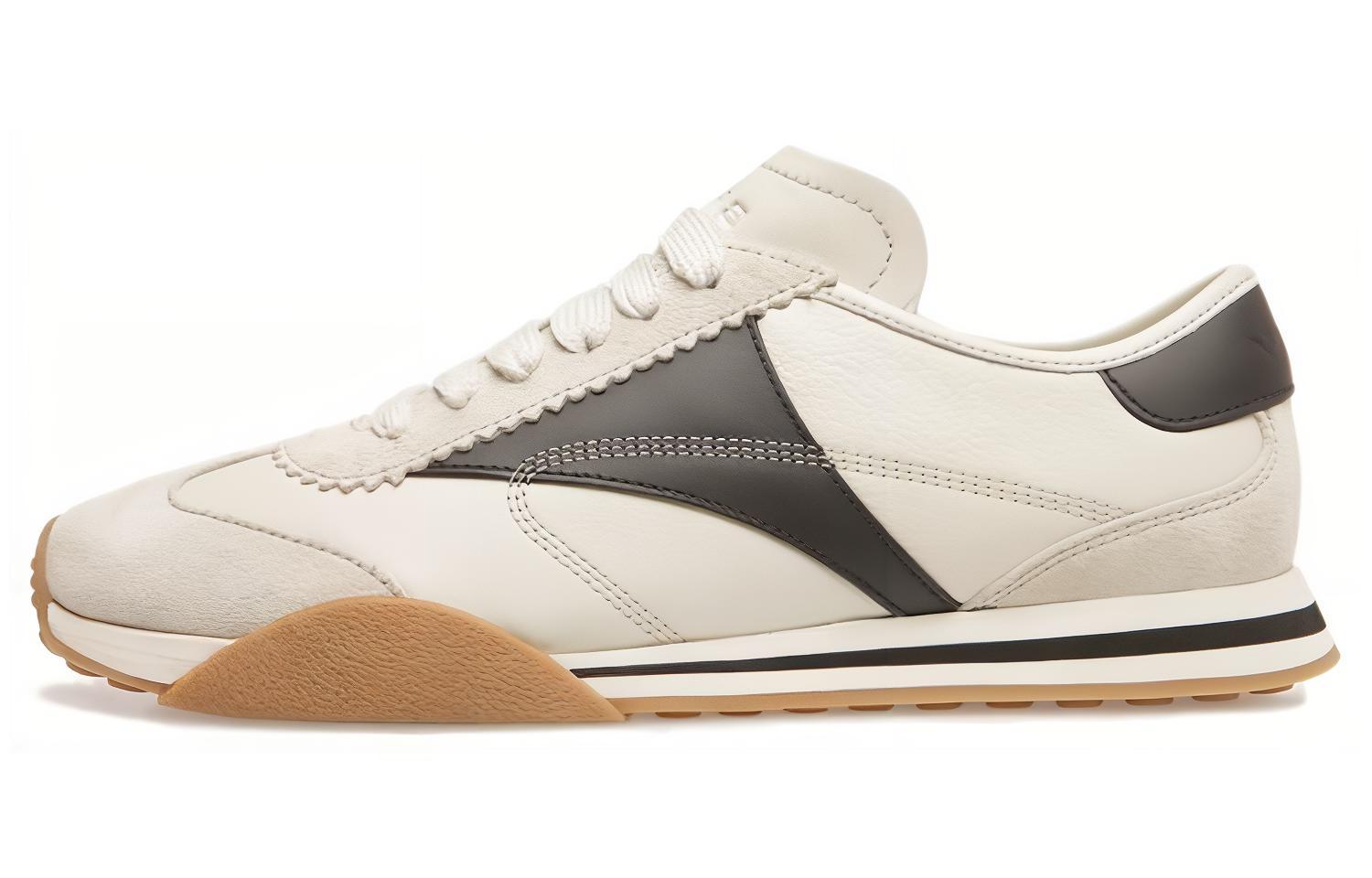 (Women) BALLY Leather Low-Top Lace-Up 'Beige Black' 6305207