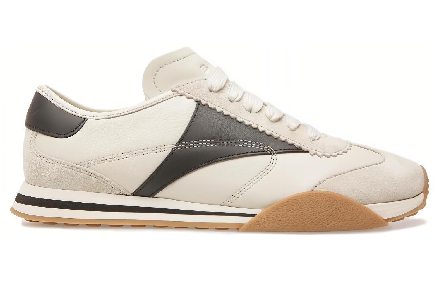 Order (W) BALLY Kulit Low-Top Lace-Up 'Beige Hitam' 6305207