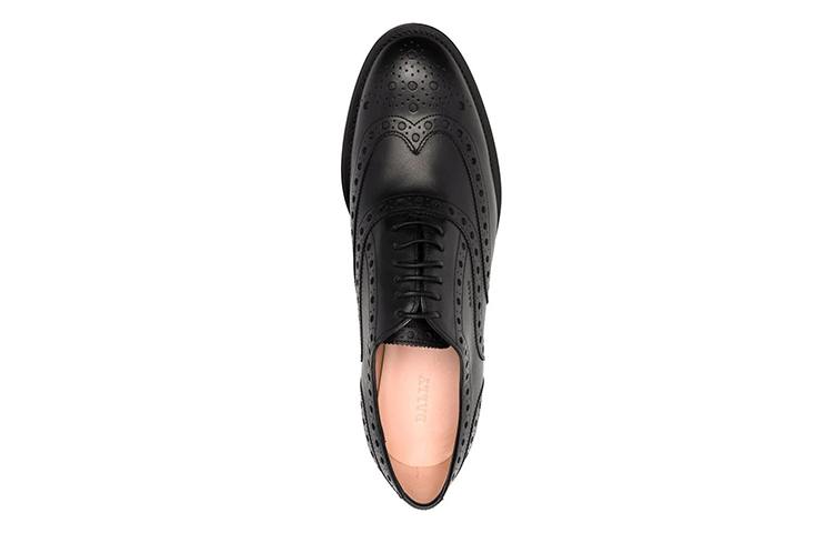(W) BALLY Leather Low-Top Lace-Up 'Black Fashion' 圖 4