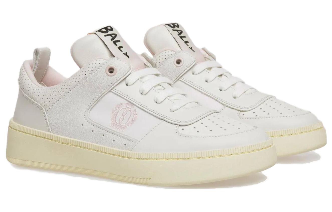 Order BALLY巴利 皮革 圓頭繫帶 低幫 板鞋 女款 粉白色